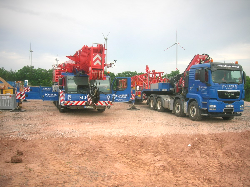 LKW-Ladekrangestellung